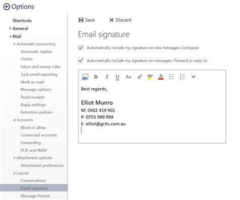 change signature in outlook 365|create signature in outlook 365.